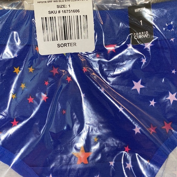 NWT TORRID Hipster Panty - Cotton Stars Blue - Picture 5 of 7